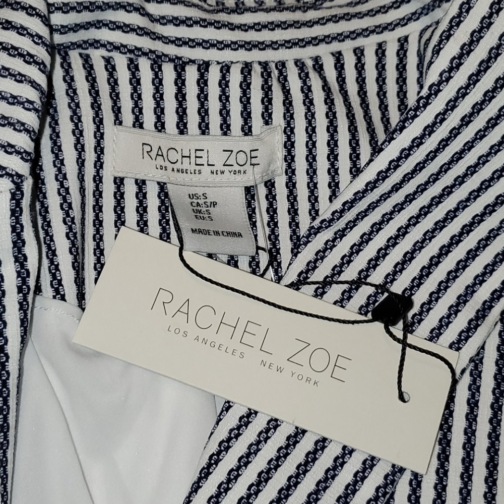 Rachel Zoe pinstripe jacket sz small - Picture 8 of 10